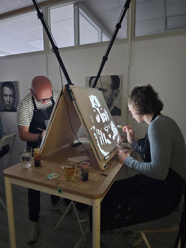 Workshop Portret Schilderen met Projector