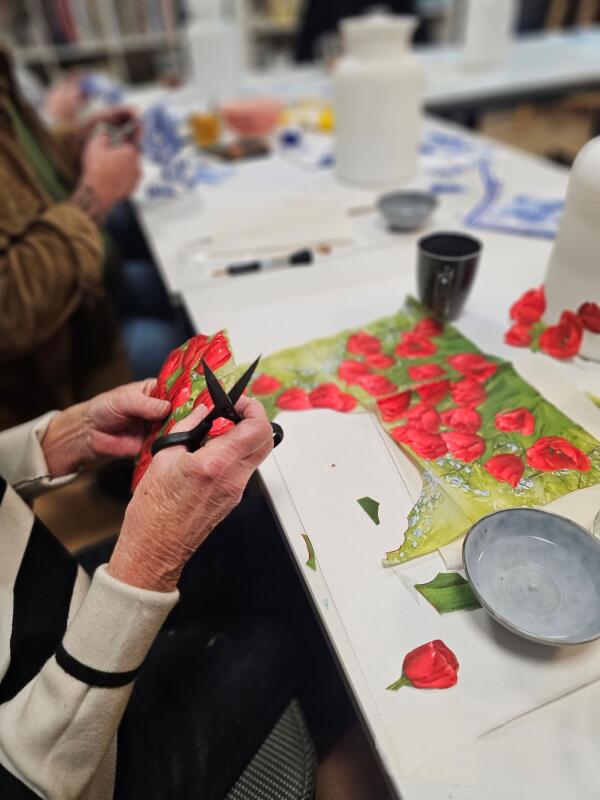 Workshop Decoupage op een vaas