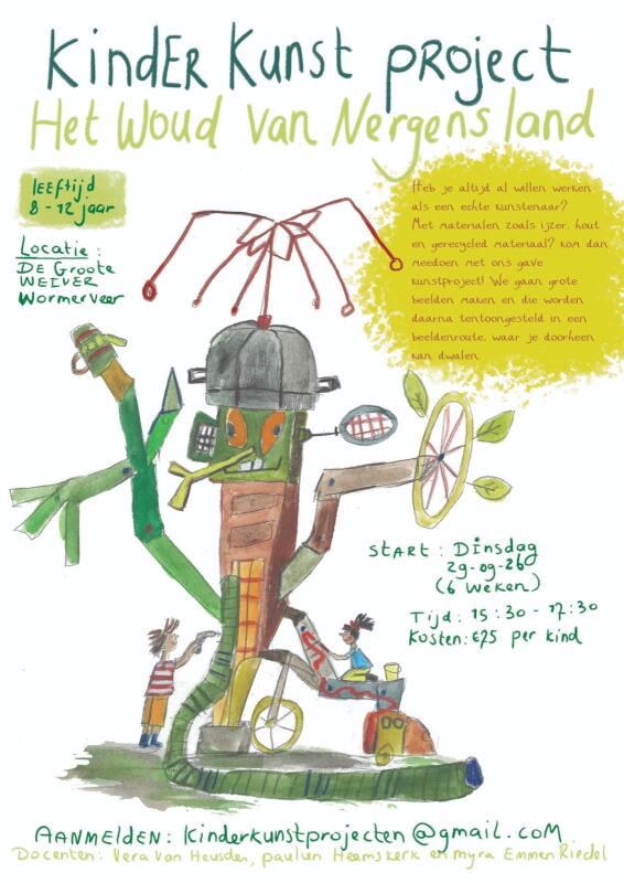 'HET WOUD VAN NERGENSLAND'    kinderproject.